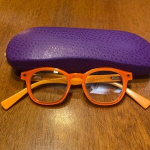 Eye bobs readers orange bitty witty